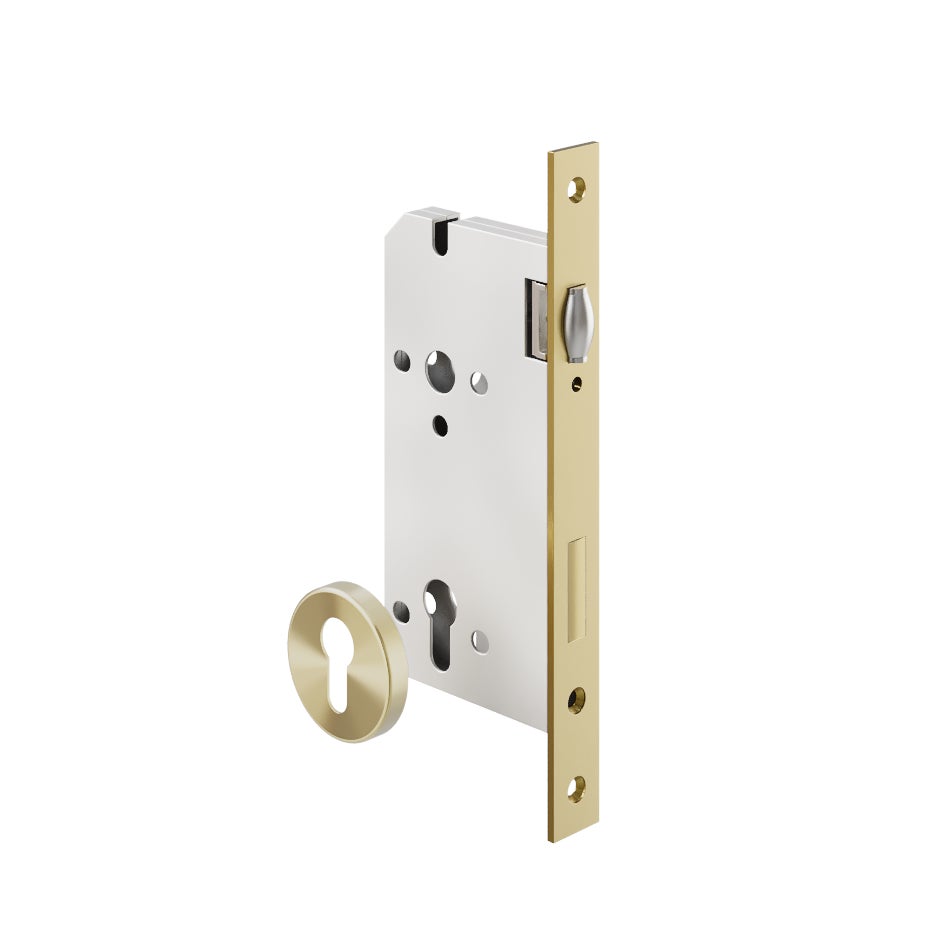[16289] Roller Mortice Lock - 60mm Backset - Brushed Brass