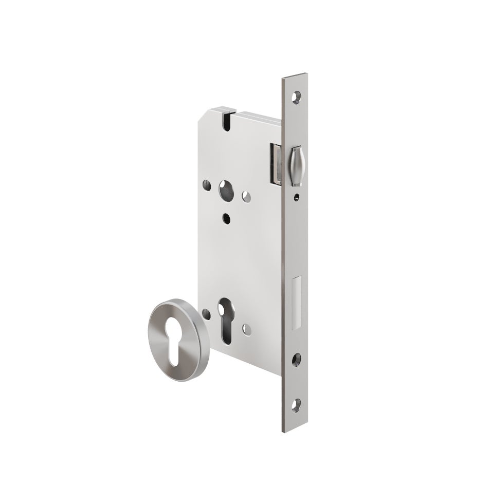 [16292] Roller Mortice Lock - 60mm Backset - Stainless Steel