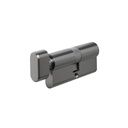 Euro Cylinder Single (Key/Turn) 70mm - Brushed Gunmetal