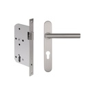 Davis Entry Door Handle & Lock Set - Stainless Steel
