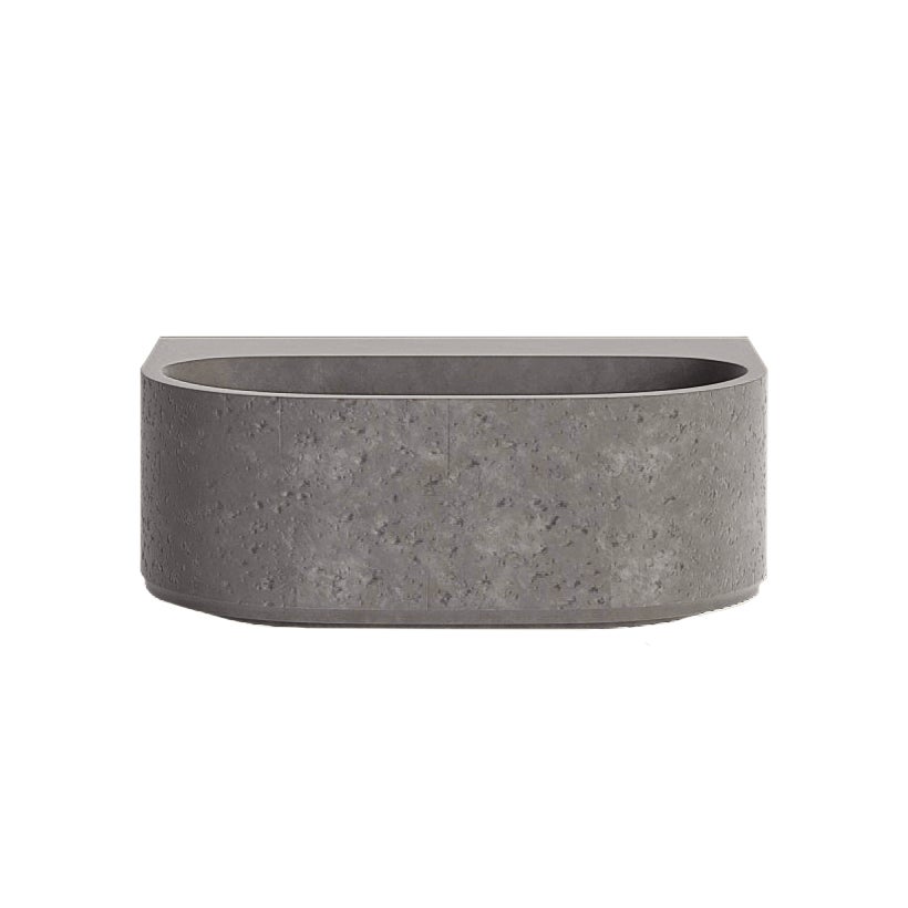 [16450] Nelios Concrete Wall-Hung Basin - Grey