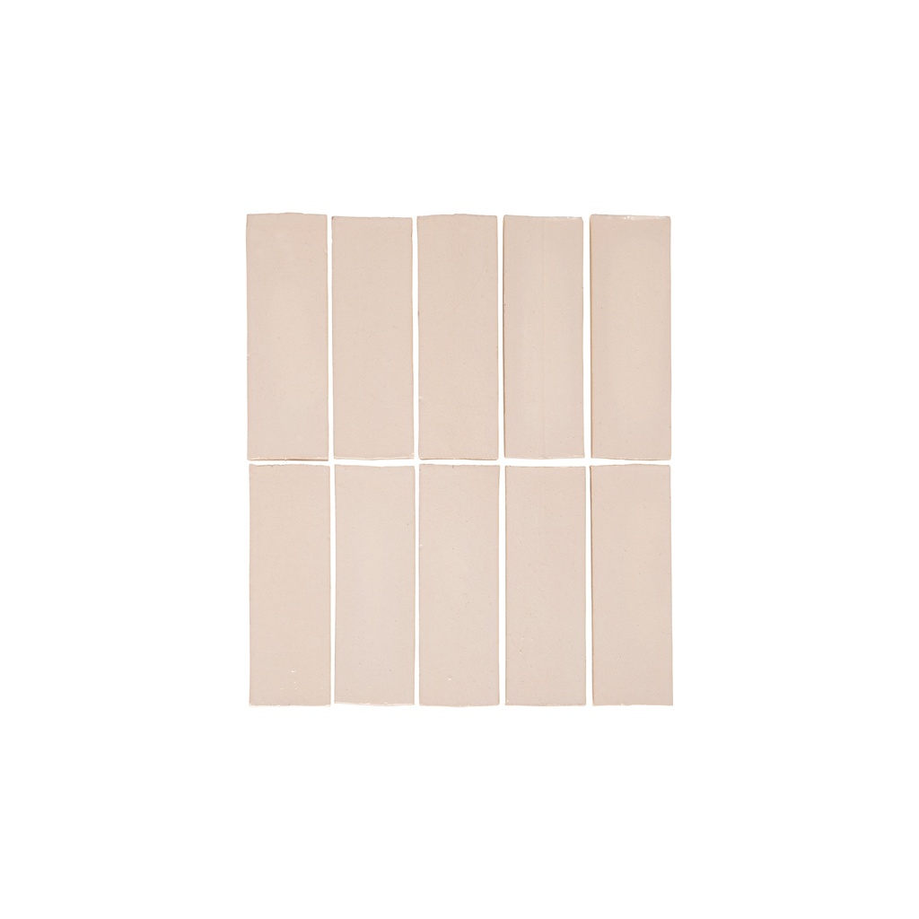 [16468] Rommani Handmade Zellige Rectangle Tile - Bone