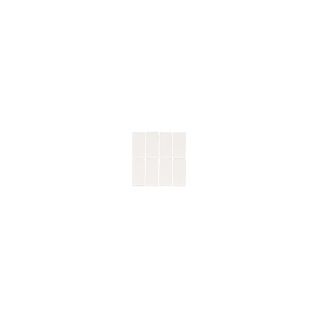 [16476-S] Esashi Rectangle Glass Mosaic Tile - Matte White (Sample)