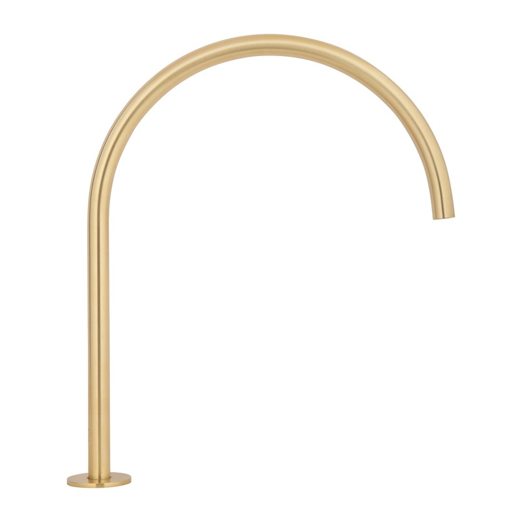 [16630] Thin Bench Mounted Spout - Brushed Brass