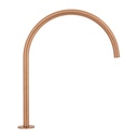 Thin Bench Mounted Spout - Brushed Copper