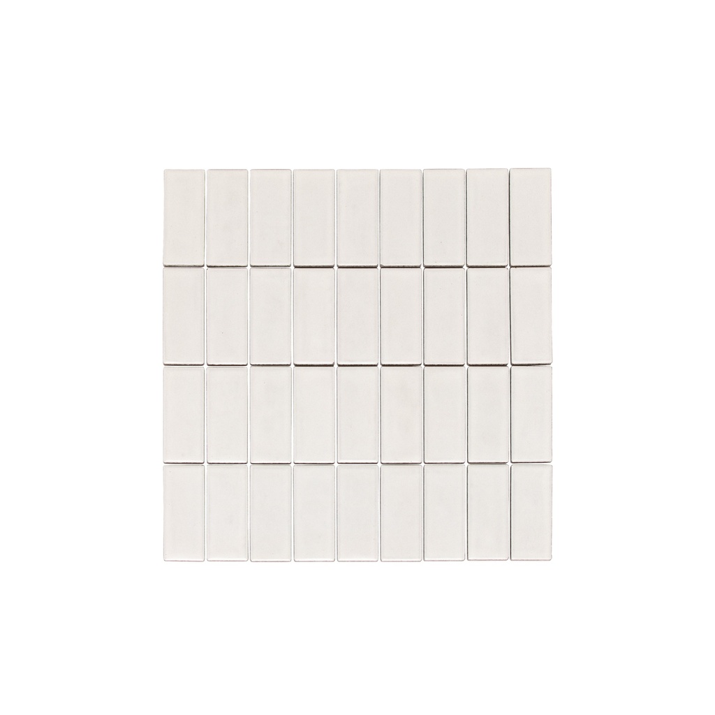 [16667] Akita Handmade Look Rectangle Mosaic Tile - Pearl