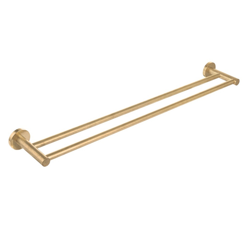 [16677] Elysian Double Towel Rail - Tumbled Aged Brass