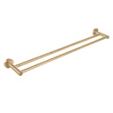 Elysian Double Towel Rail - Tumbled Aged Brass