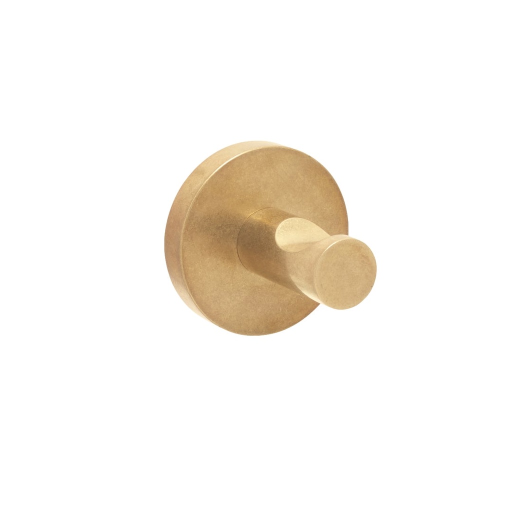 [16679] Elysian Robe Hook - Tumbled Aged Brass