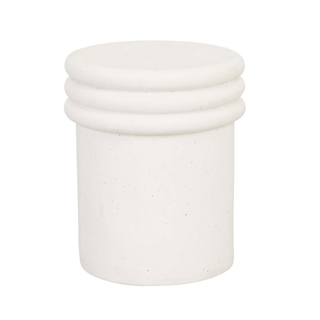 [HANSON-ROUND-SIDE-TABLE-WHITE-SPECKLE-STL-HAN-RND] Hanson Round Side Table - White Speckle
