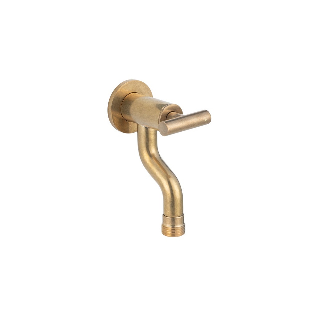 [16758] Sola Garden Hose Tap - Tumbled Aged Brass