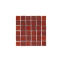 Miyako Handmade Square Mosaic Tile - Rustic Red