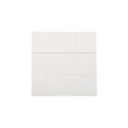 Tropea Natural Edge Square Tile - Gloss White