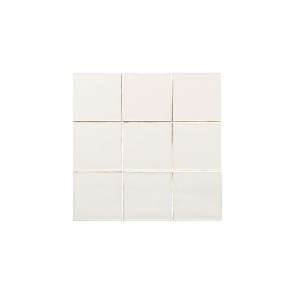 [16793] Tropea Natural Edge Square Tile - Matte White