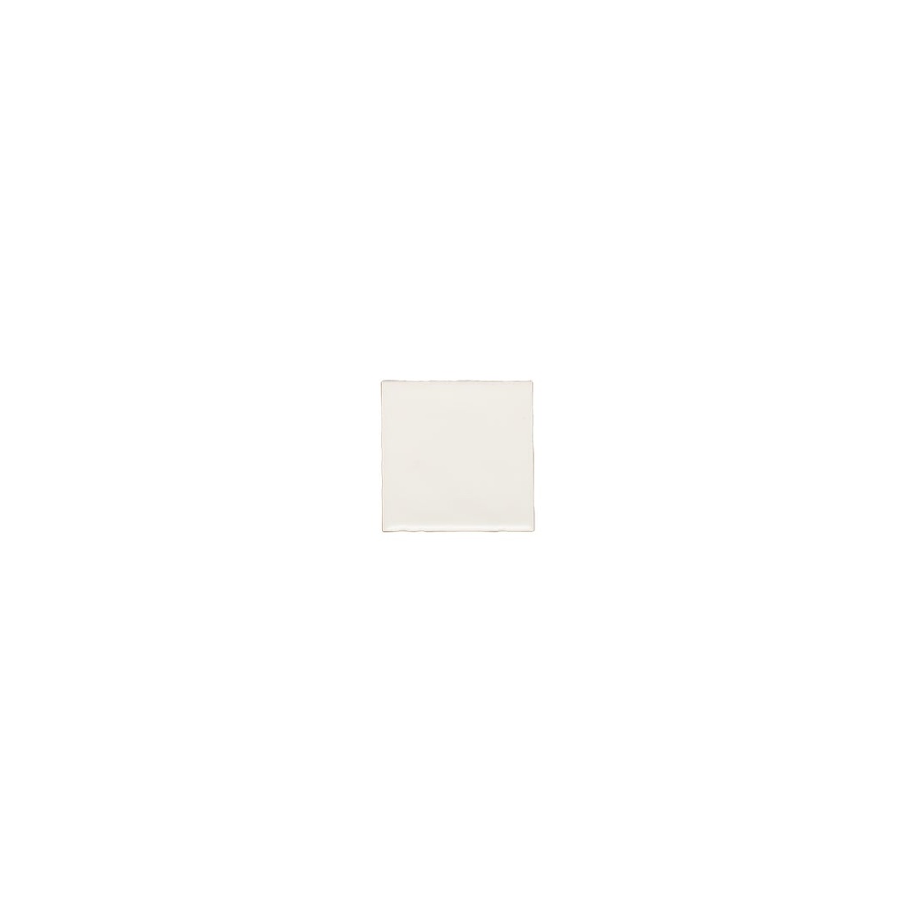 [16793-S] Tropea Natural Edge Square Tile - Matte White (Sample)