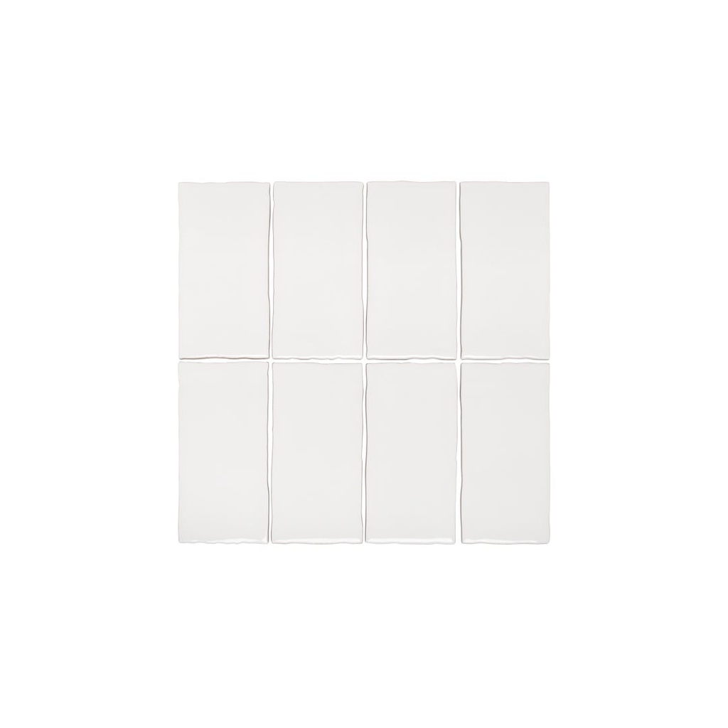 [16800] Tropea Natural Edge Rectangle Tile - Gloss White
