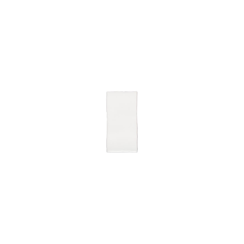 [16801-S] Tropea Natural Edge Rectangle Tile - Matte White (Sample)