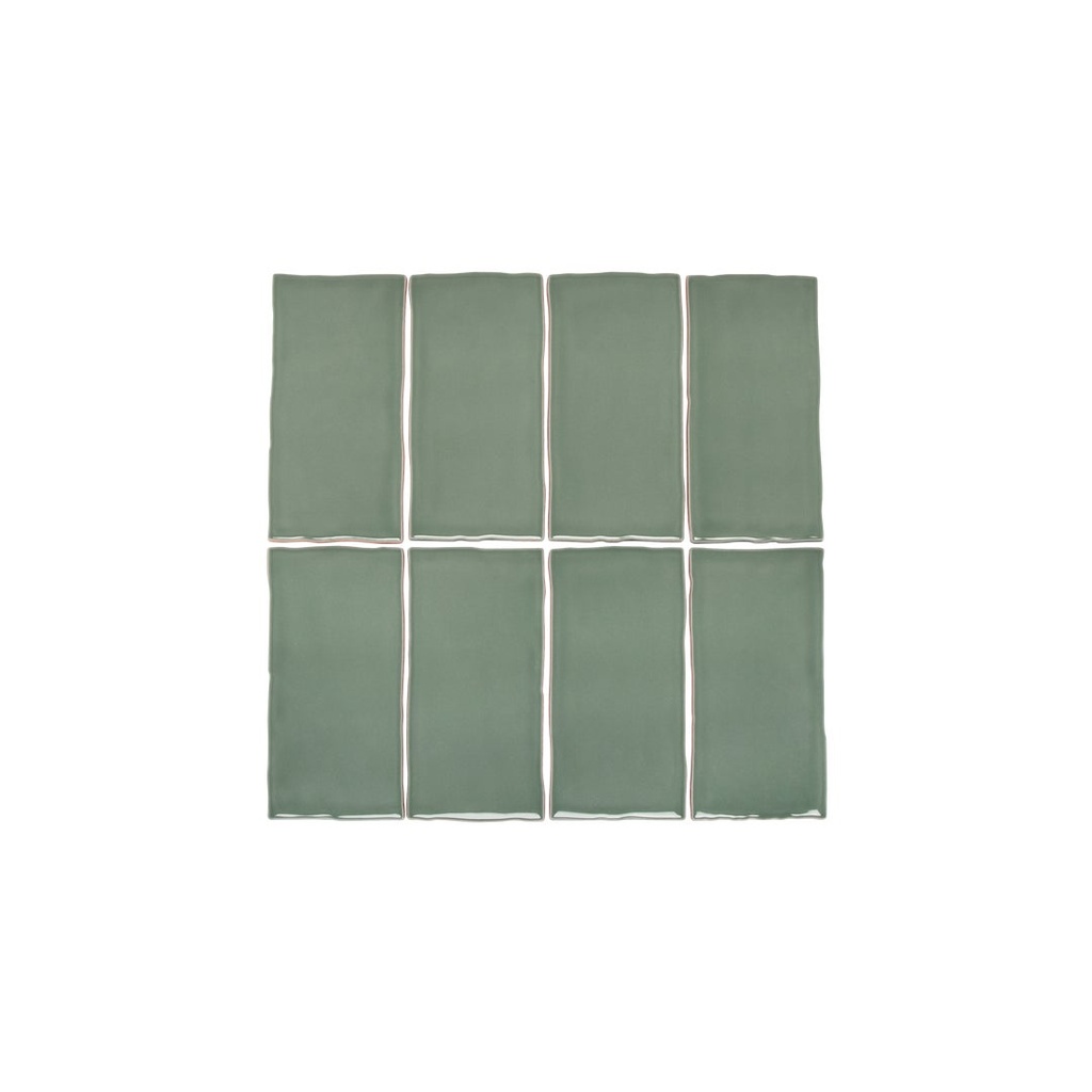 [16806] Tropea Natural Edge Rectangle Tile - Eucalyptus Green