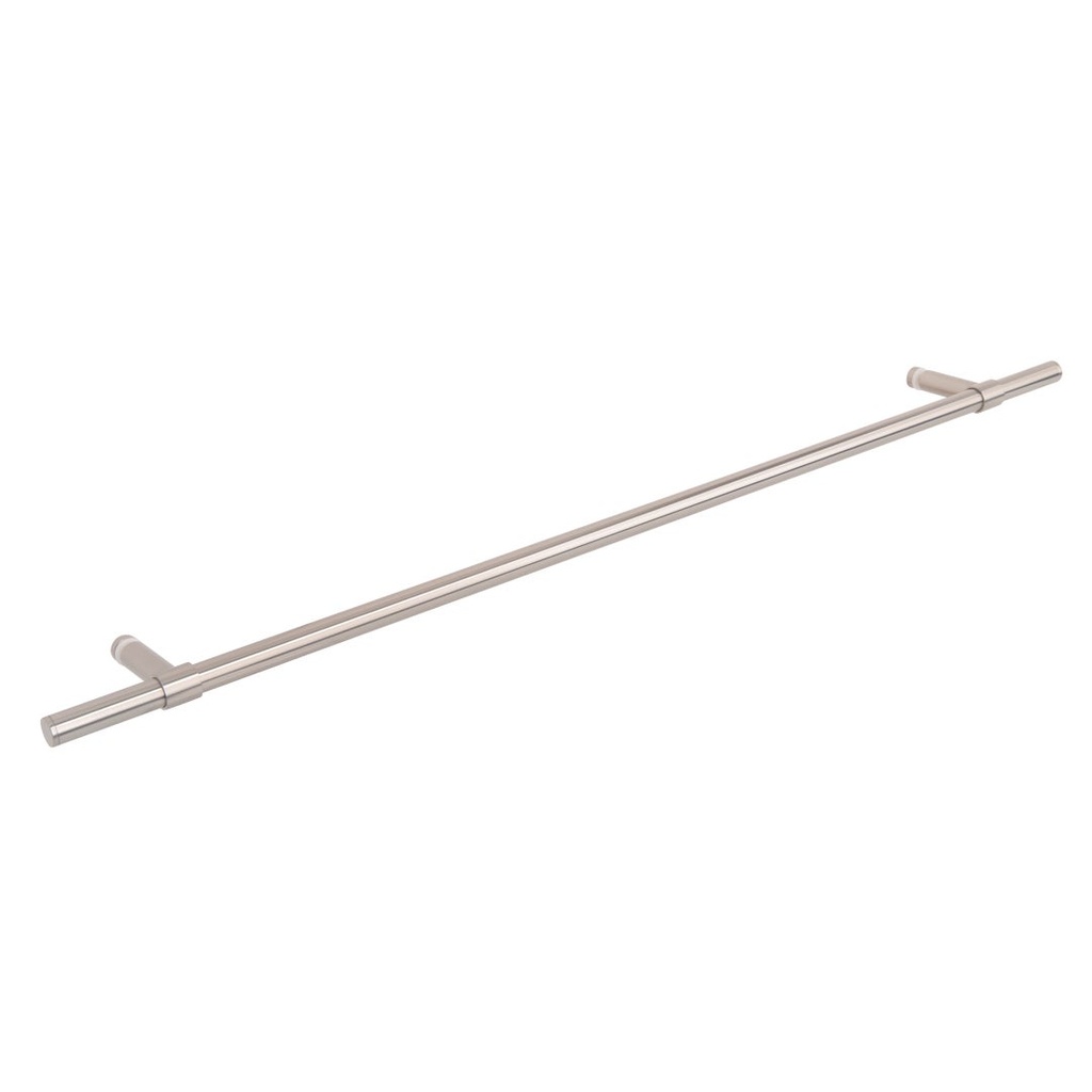 [16860] Modi Adjustable Glass Mounted Towel Rail 750mm - Brushed Nickel