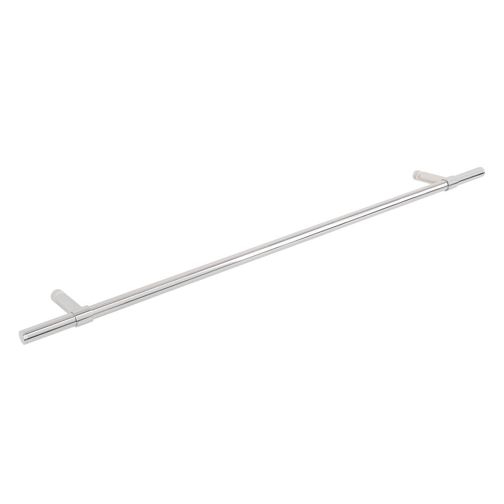 [16863] Modi Adjustable Glass Mounted Towel Rail 750mm - Chrome