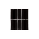 Rommani Handmade Zellige Rectangle Tile - Raven Black
