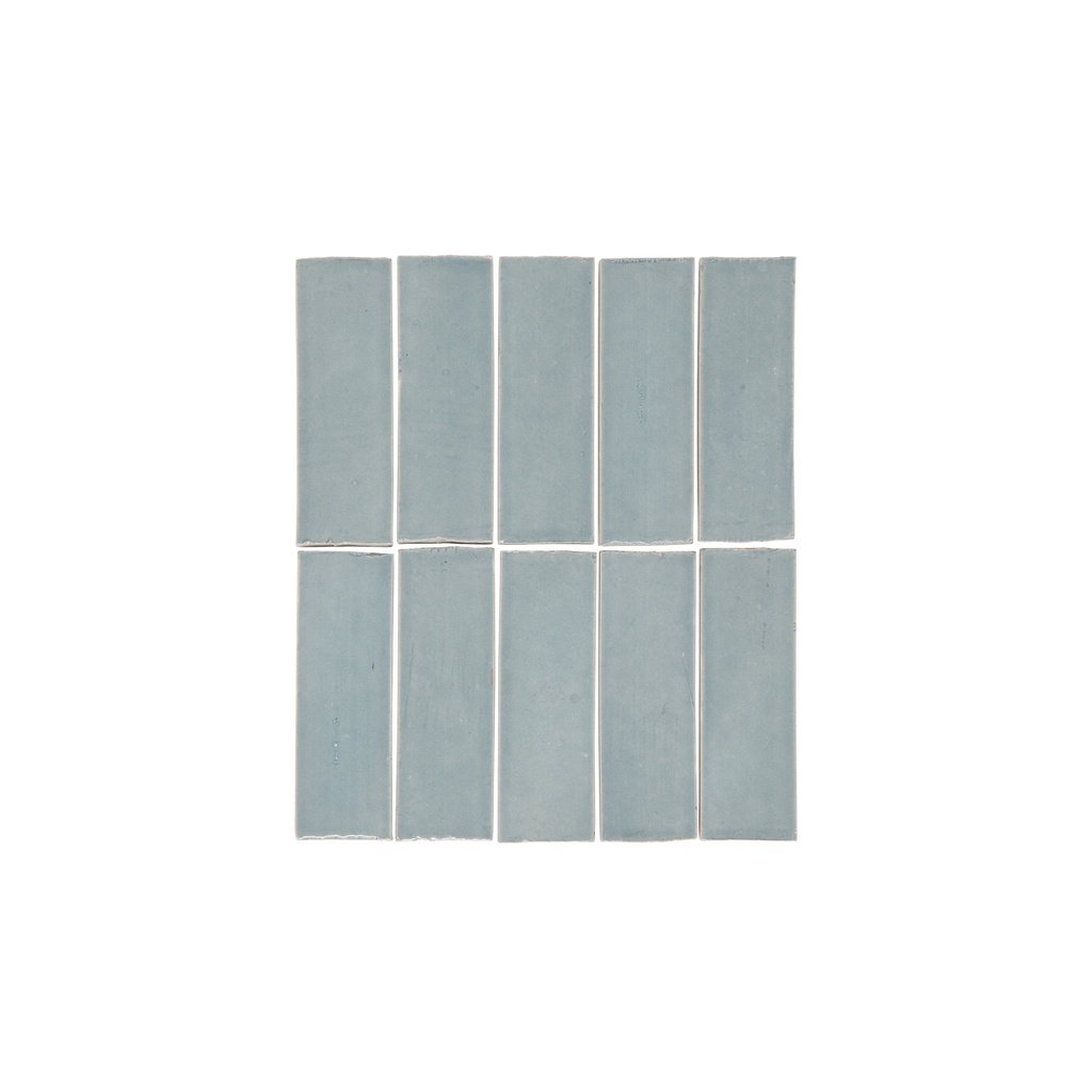 [16872] Rommani Handmade Zellige Rectangle Tile - Powder Blue
