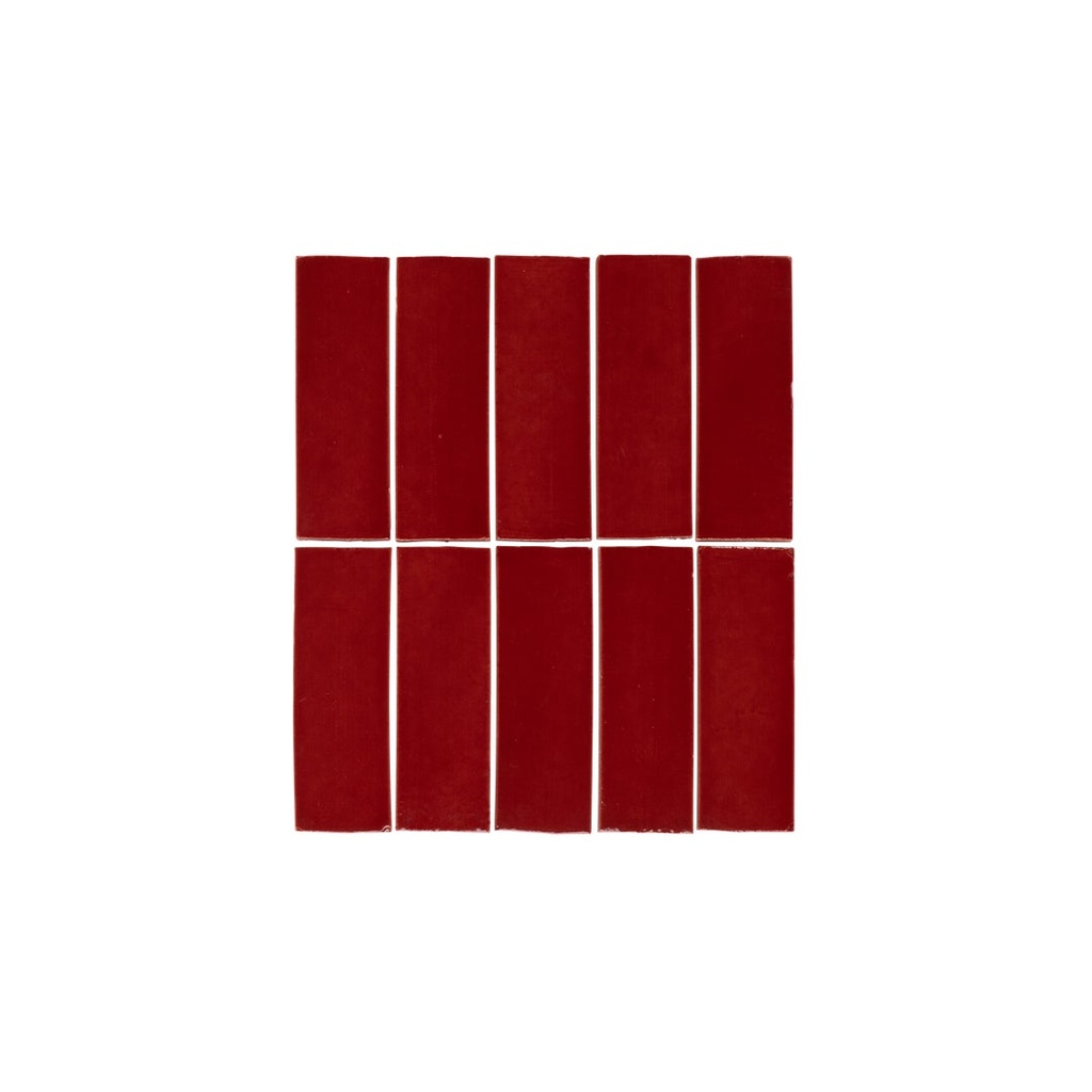 [16876] Rommani Handmade Zellige Rectangle Tile - Cherry