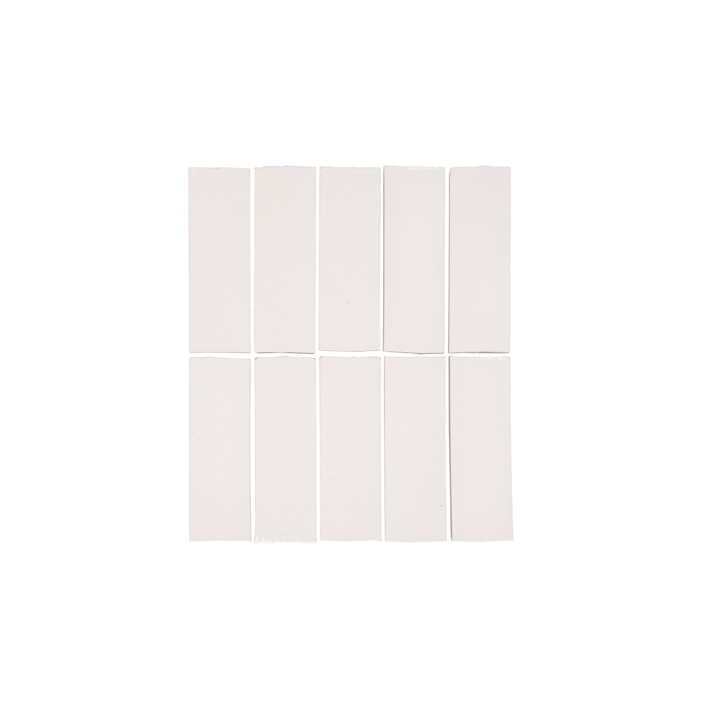 [16878] Rommani Handmade Zellige Rectangle Tile - Pearl