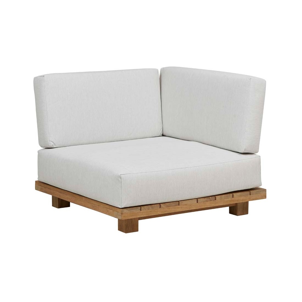 [HAVEN-CORNER-SOFA-SNOW-NATURAL-TEAK-SOF-HAVEN-CNR-NAT-SNW] Haven Corner Sofa