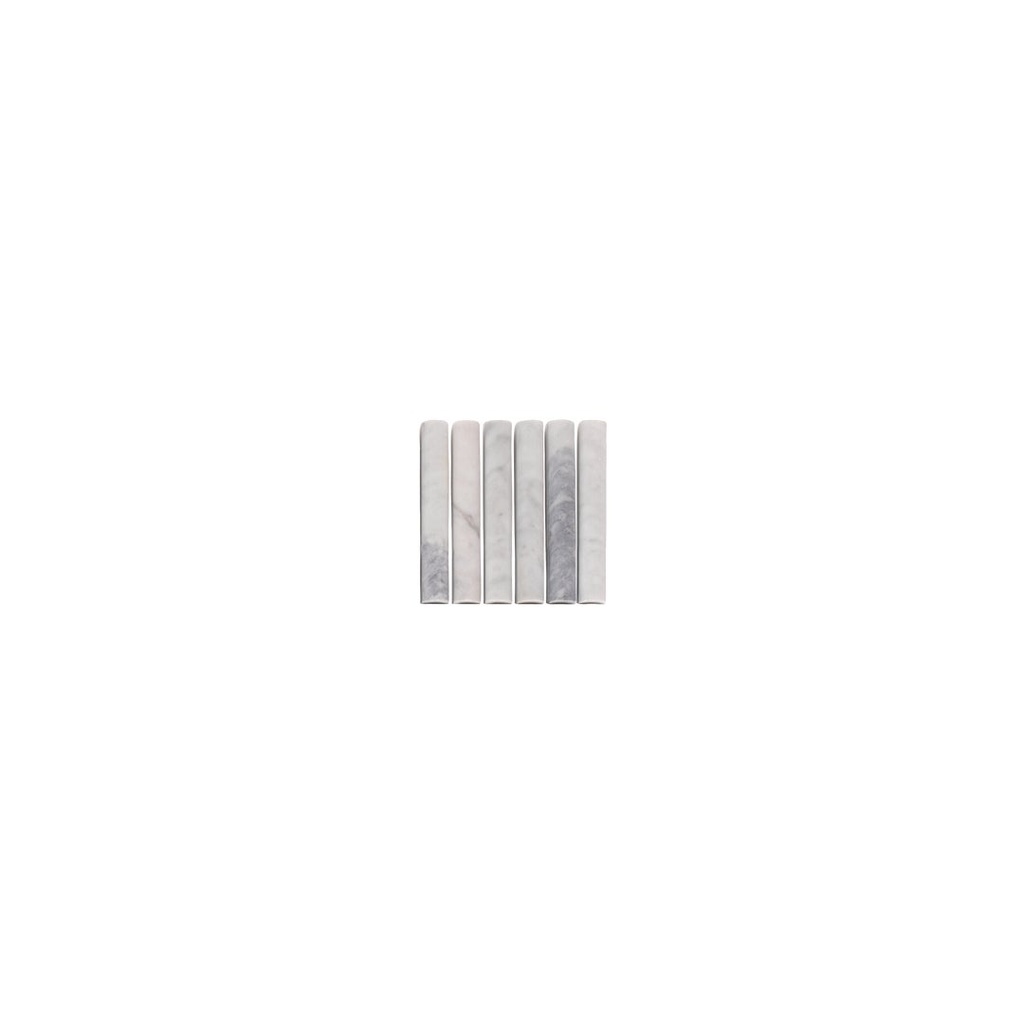 [16890-S] Okawa Rounded Finger Mosaic Tile - Grey Marble (Sample)