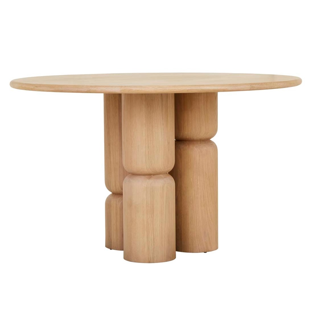 [HAYES-DINING-TABLE-SATIN-OAK-DT-HAYES-X] Hayes Dining Table - Satin Oak