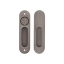 Leroy Sliding Double Door Privacy Set - Brushed Gunmetal