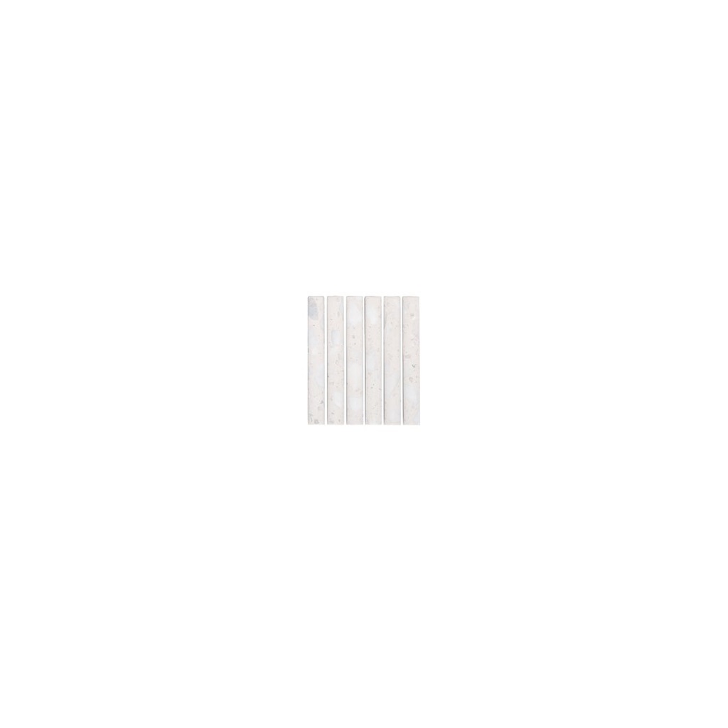 [17022-S] Verona Terrazzo Rounded Finger Mosaic Tile - White (Sample)