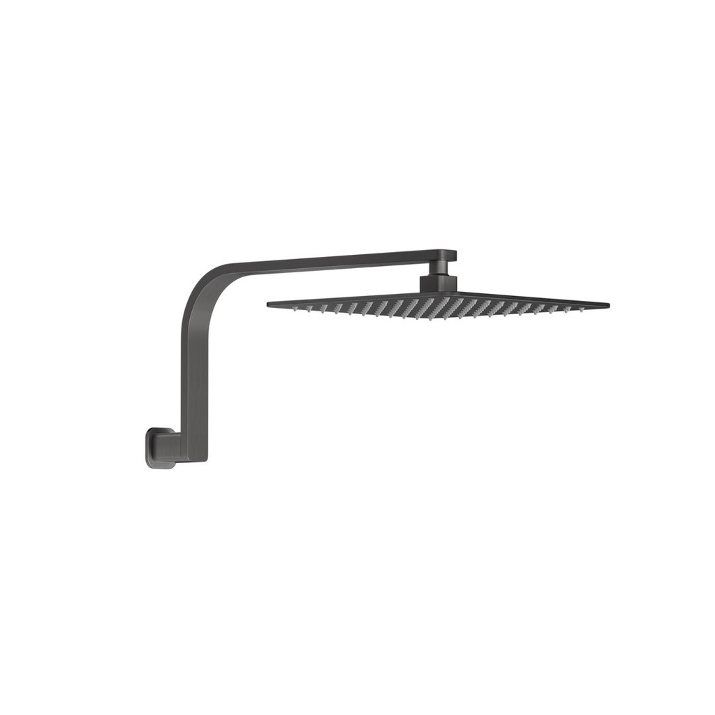 [17059] Nesso Shower Arm &amp; Head Set - Brushed Gunmetal
