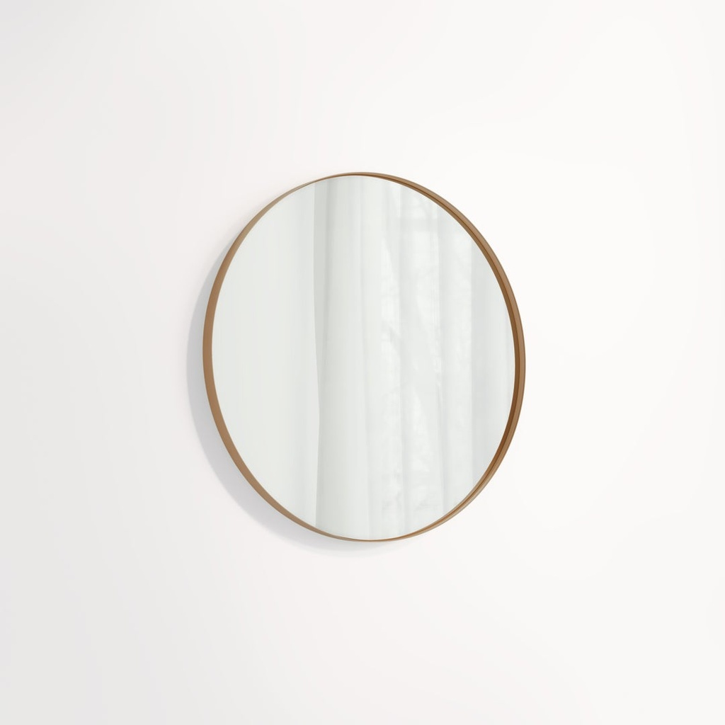 [17215] Round Mirror 600mm - Brushed Copper
