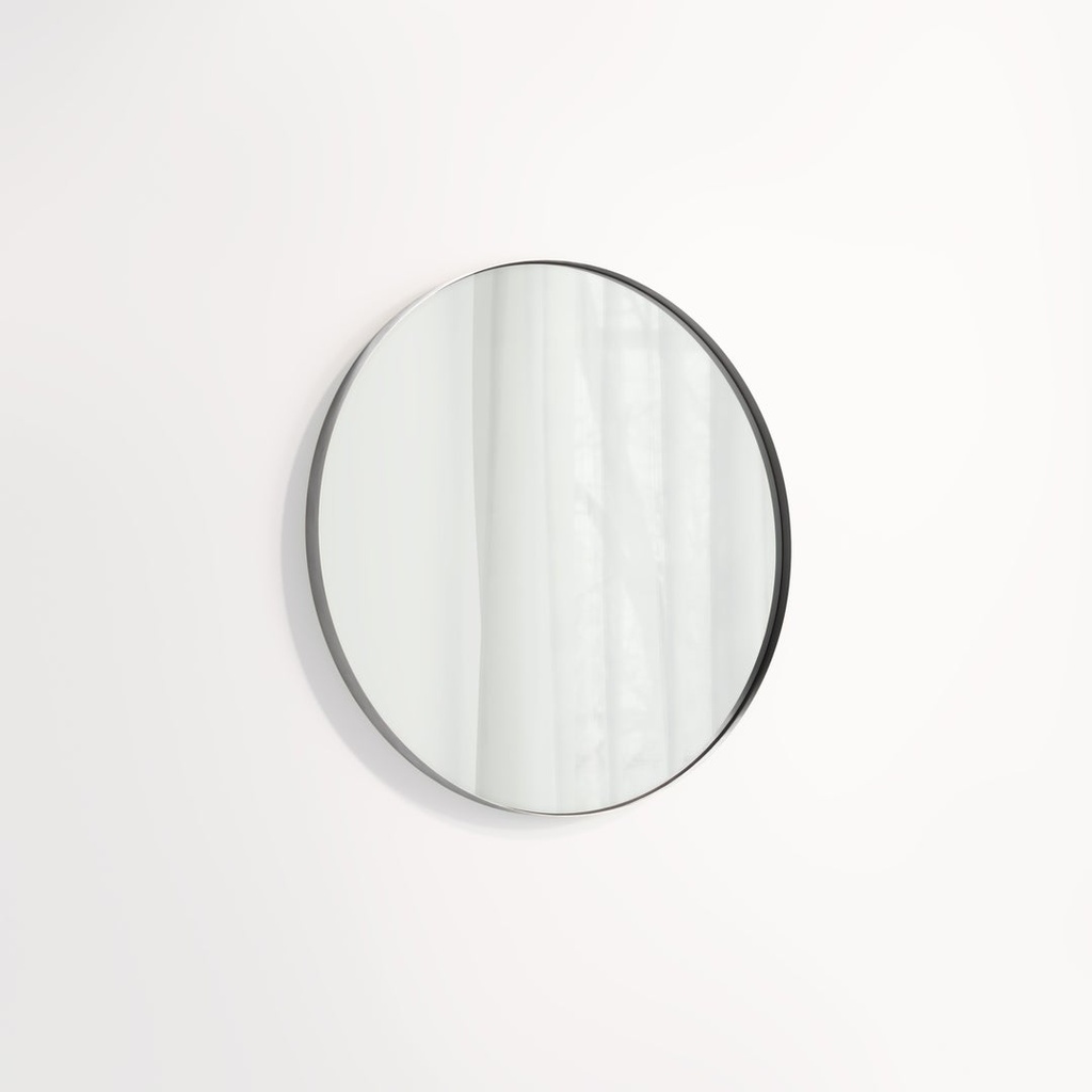 [17216] Round Mirror 600mm - Brushed Gunmetal