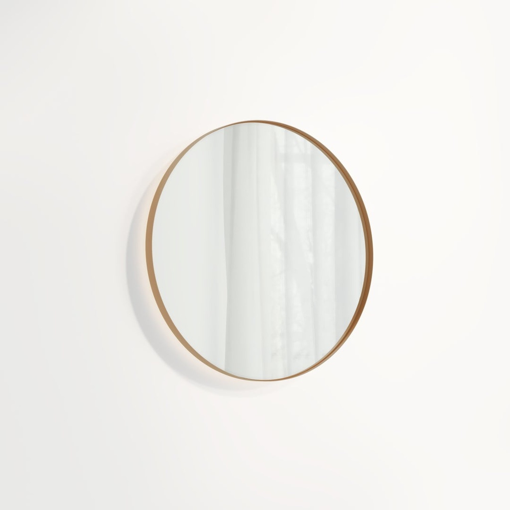 [17220] Round LED Mirror 600mm - Brushed Copper