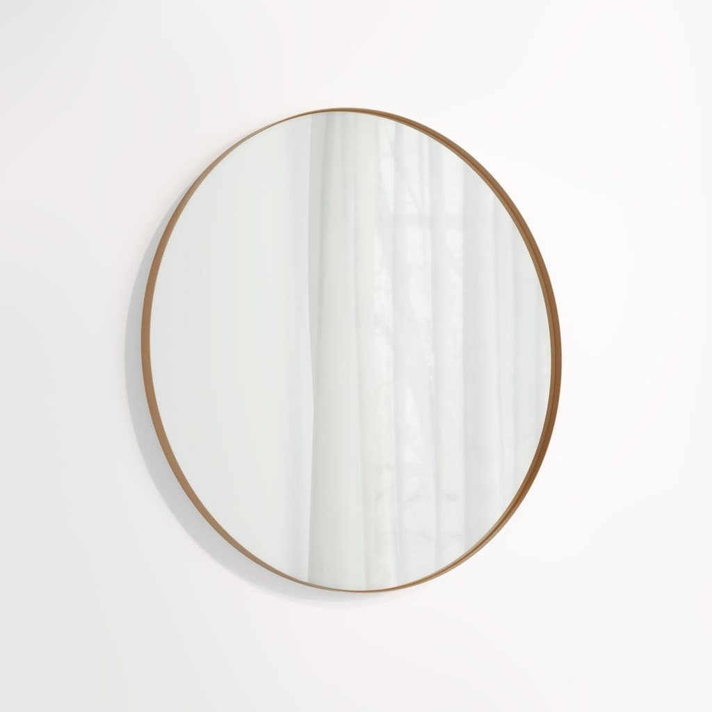 [17230] Round LED Mirror 800mm - Brushed Copper