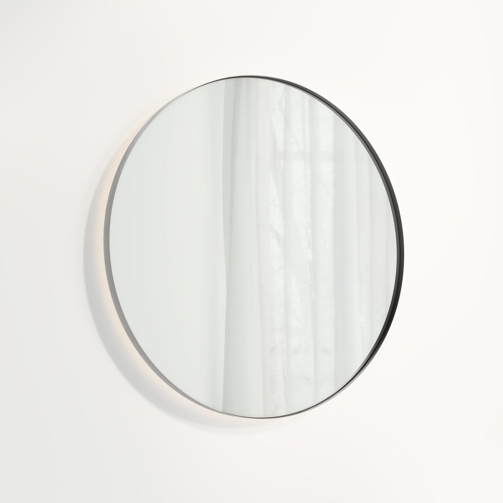 [17231] Round LED Mirror 800mm - Brushed Gunmetal