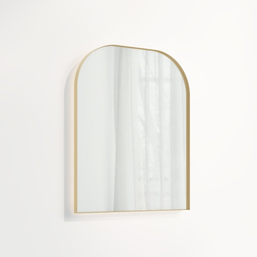 [17239] Arch Wall LED Mirror 600 x 750mm - Brushed Brass