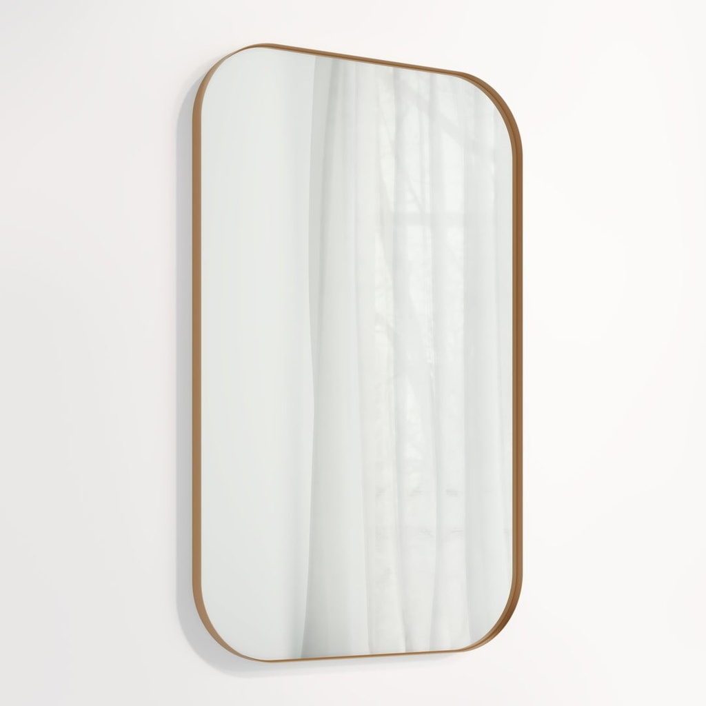 [17245] (D)Rounded Rectangle Mirror 1000 x 625mm - Brushed Copper