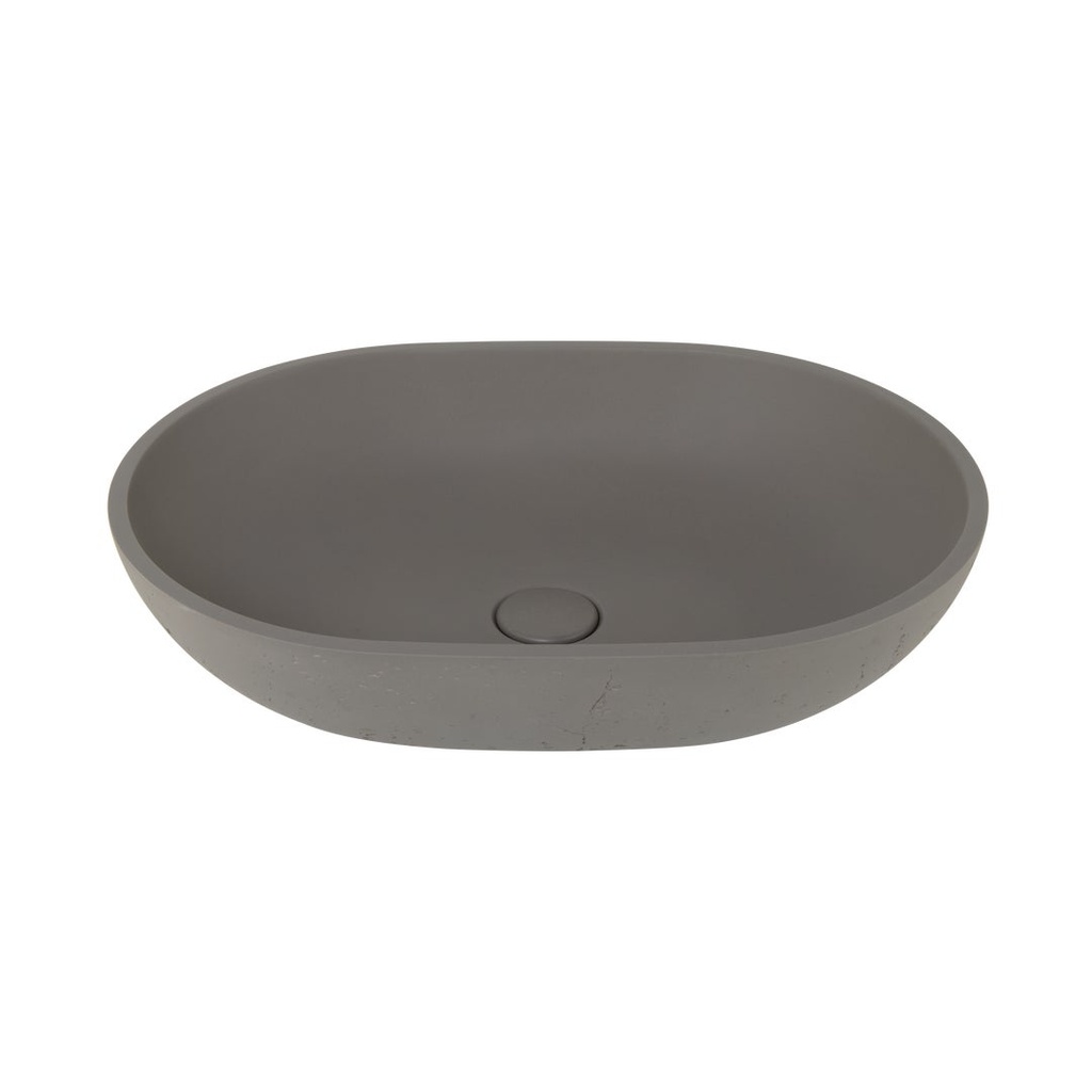 [17283] Atelis Oval Concrete Basin - Grey