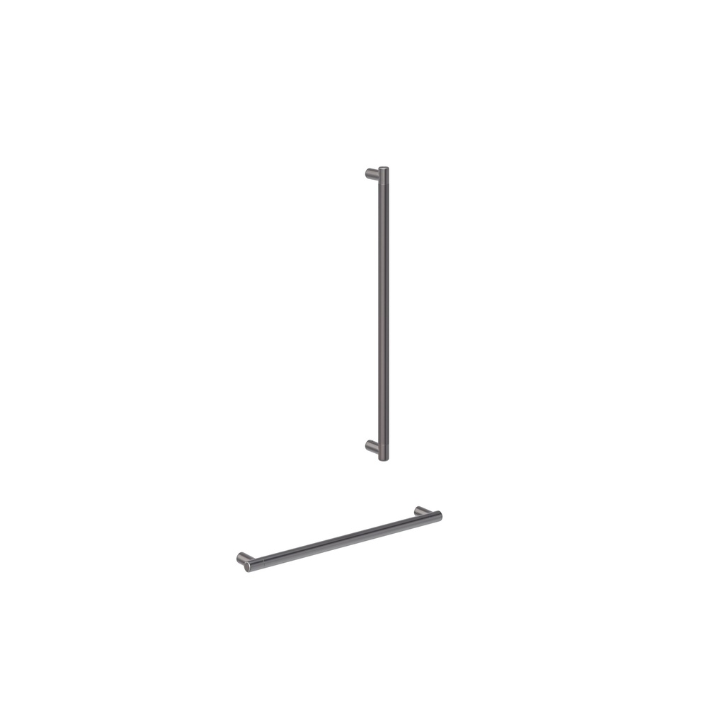 [17420] Aliro Accessible Shower Grab Rail Set - Brushed Gunmetal