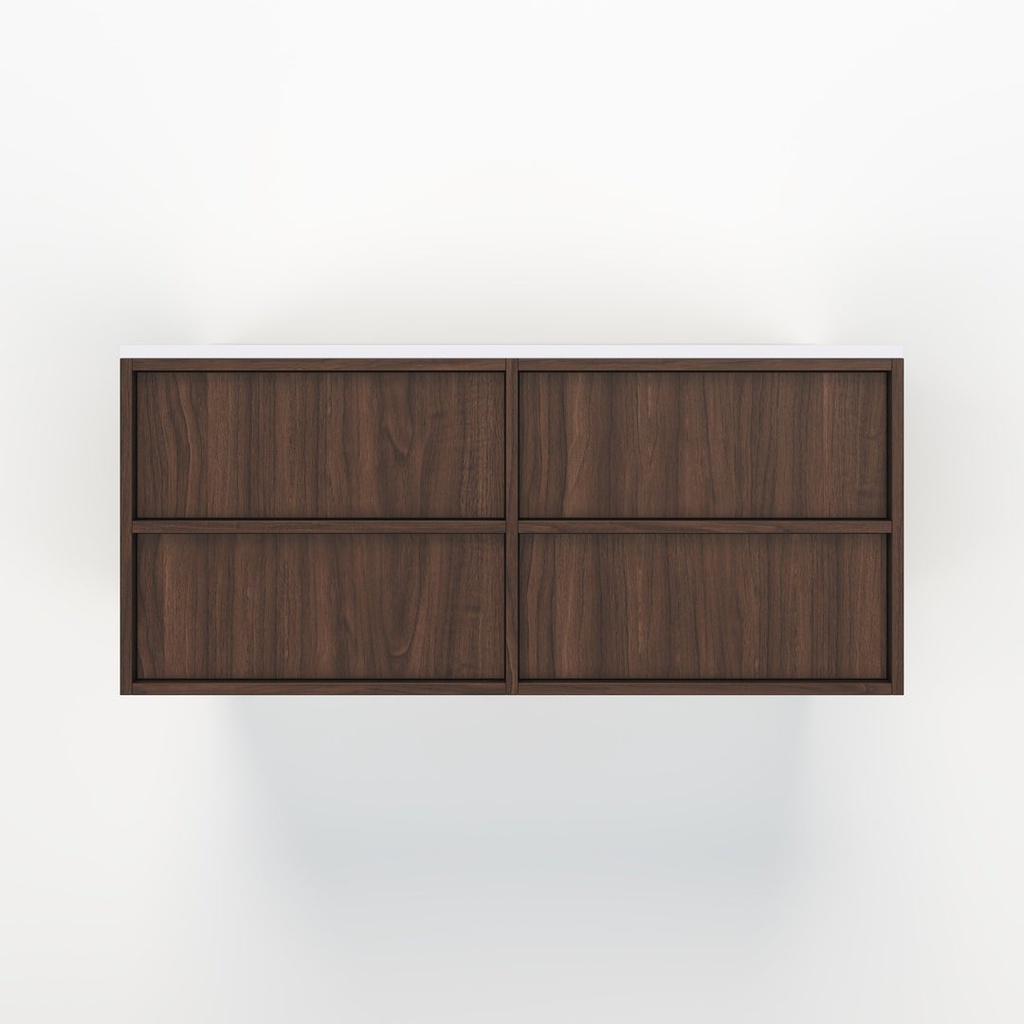[17457-2] Kasumi - Double Vanity 1164mm - Walnut