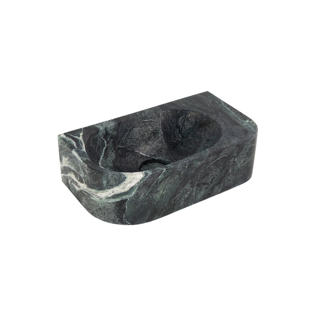 [17458] Pedra Wall-Hung Basin 400mm - Verde Alpi Marble
