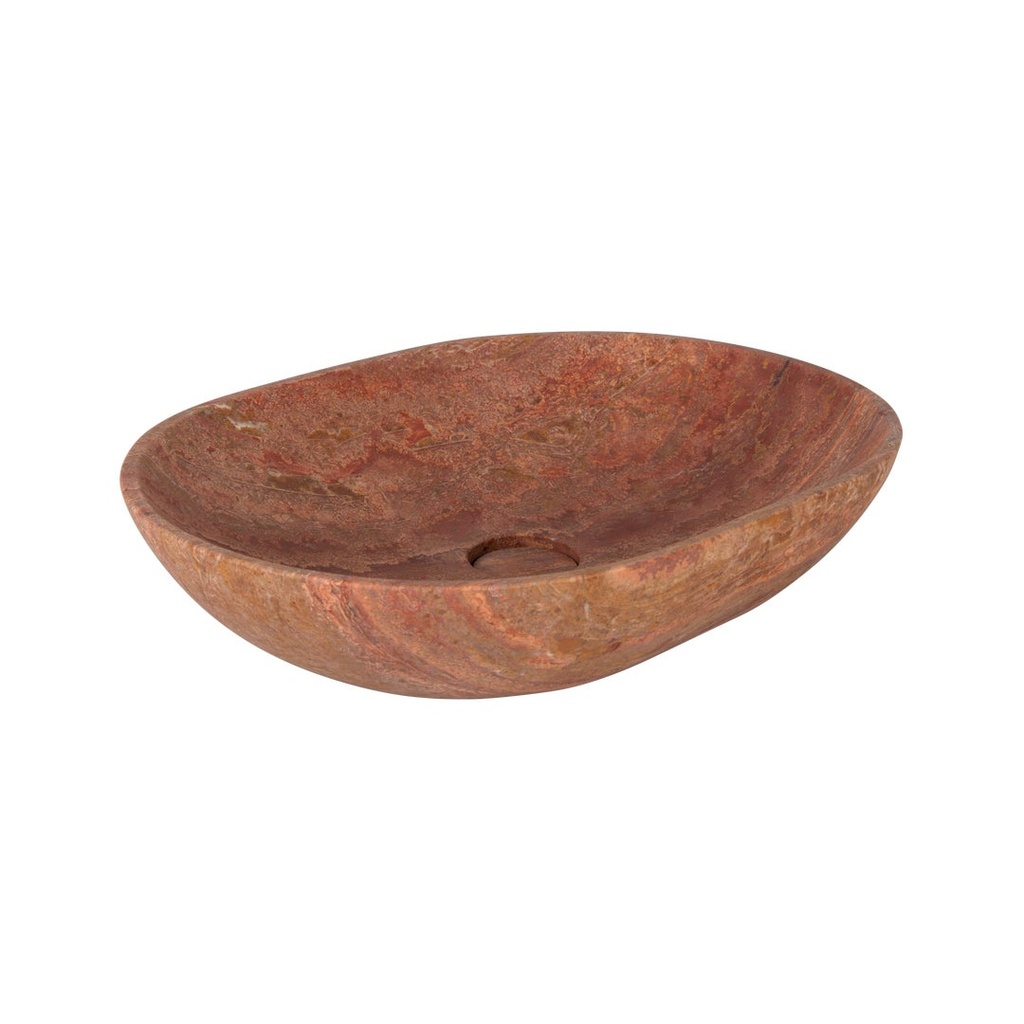 [17464] Pedra Oval Basin Sink - Red Travertine