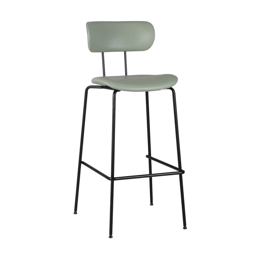 [HOWARD-BARSTOOL-MATCHA-PU-BLACK-METAL-BS-HOW-X-BLACK-METAL] Howard Barstool - Matcha PU - Black Metal
