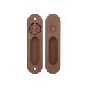 Leroy Sliding Door Privacy Set - Antique Bronze