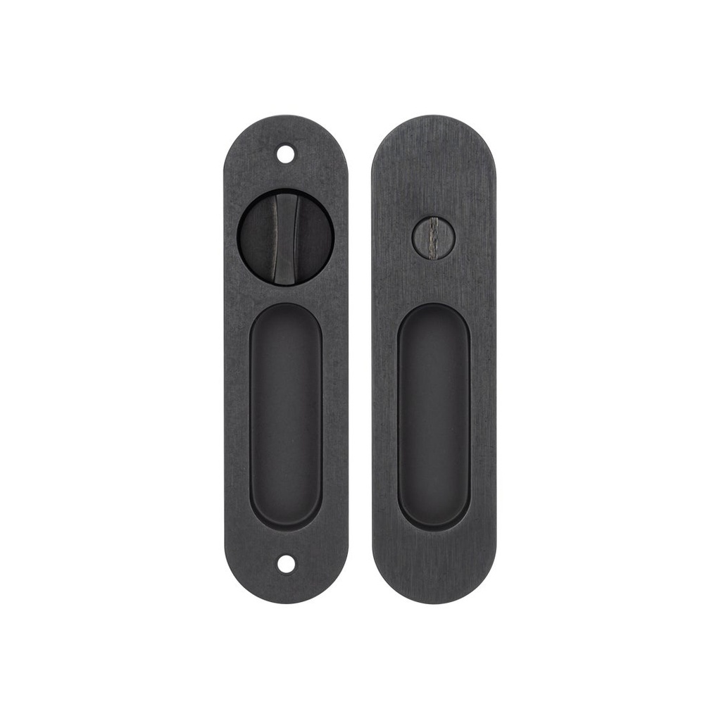 [17515] Leroy Sliding Door Privacy Set - Antique Slate