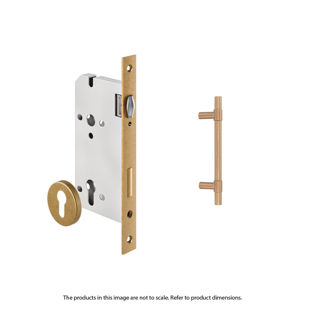 [17569] Modi Adjustable Entry Door Pull & Lock Set 300mm - Antique Aurum
